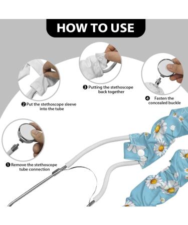 Stethoscope Cover Sleeve - Daisy Design 2 Pcs Universal Fit for All Stethoscopes - Nurse Accessories & Protection - Buy Online on GoSupps.com