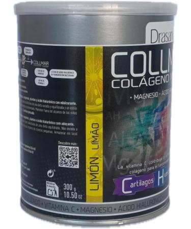  Drasanvi Collmar Hydrolyzed Marine Collagen with Magnesium and Hyaluronic Acid for Cartilage Bones and Skin 300g Lemon Flavor - Buy Online on GoSupps.com