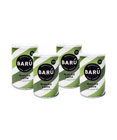 Bar Bar Matcha Latte Pack of 4 x 250 g Instant preparation with green matcha tea 48 cups Vegan natural without artificial flavors Handmade in Belgium