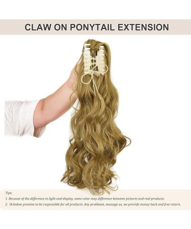 Dcbaboo 18inch Claw Clip in Ponytail Hair Extensions Long Wavy Ponytail Extension Curly Synthetic Pony tails Natural Wave One Piece Hairpiece Fake Ponytail for Women Dark Blonde 18 inch 150g Dark Blonde - Buy Online on GoSupps.com