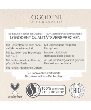 Logodent Natural White Peppermint Toothpaste - Vegan Gentle Teeth Whitening & Enamel Protection - 75ml - Buy Online on GoSupps.com