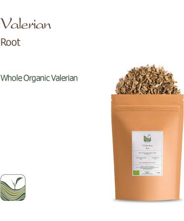Organic Valerian Root Tea - Natural Calming & Relaxing Herbal Blend for Good Night's Rest - 100g (3.53 oz) - Buy Online on GoSupps.com