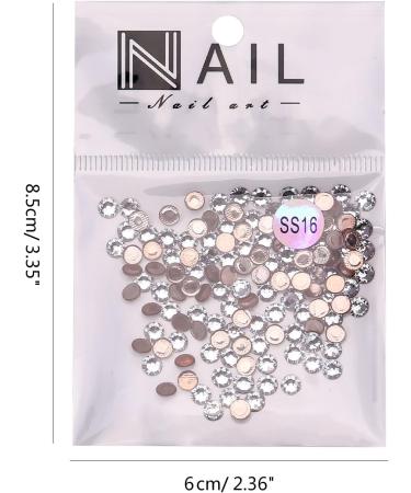FEIlei Flatback Glass Nails Rhinestones Nail Art Decoration Gems Manicure Accessories - Buy Online on GoSupps.com