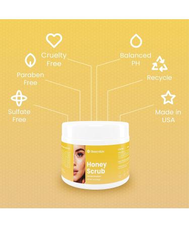Manuka Honey Exfoliating Face & Body Scrub - Gentle Exfoliator & Blackhead Remover - Rejuvenating Formula for Dull, Dry Skin (4oz) - Buy Online on GoSupps.com