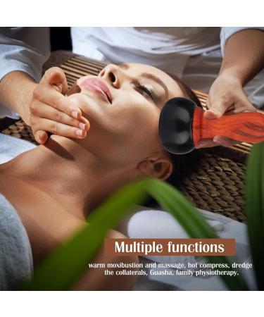 ZXCVB Electric Heating Bian Stone Gua Sha Massage Tool - Hot Compress Physiotherapy for Back & Face - Brass Moxibustion Device - Buy Online on GoSupps.com