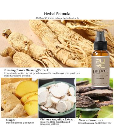 DUBUSH Purc Natural Hair Growth Serum & Hair Growth Oil Set Purc Natural Ginger Hair Growth Oil Prevent Hair Loss Scalp Care Fast Hair Growth Products - Buy Online on GoSupps.com