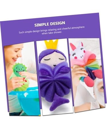 FRCOLOR Bath Scrubber Children's Cartoon Style Skin Scrubber Cleaning Tool Cartoon Bathroom Balls Body cleansers Body Skin Scrubbing Tool Baby Comfortable Cartoon Style Bath Ball - Buy Online on GoSupps.com