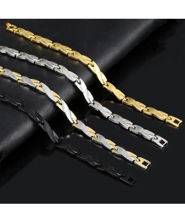 WDYY Elegant Magnetic Therapy Bracelet for Weight Loss & Anti-Fatigue - Slimming Magnetic Bracelet for Men & Women (Golden) - Buy Online on GoSupps.com