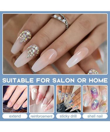 Morovan Poly Gel Slip Solution - 2.5Oz Nail Extension Gel with Brush Clips & Crystal Cup for Easy DIY Nail Art - Buy Online on GoSupps.com