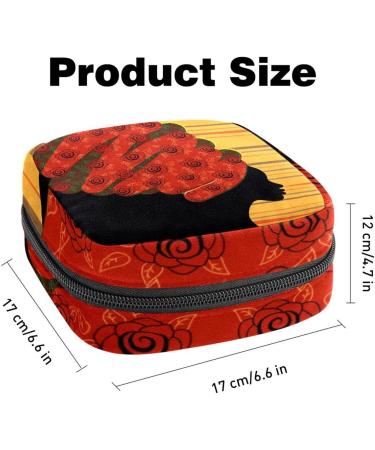 Menstruation Pad Bag with Zipper | Stylish Napkin & Tampon Collection Bag for Women & Girls | Unique African Turban Kente Design - Buy Online on GoSupps.com