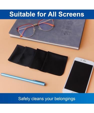 Buy 100PCS Microfiber Glasses Cleaning Cloth - Ideal for Glasses Phones Screens & Camera Lens (5.47x5.82 in) - Premium Quality & Soft Black Fabric - Buy Online on GoSupps.com