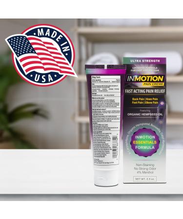 Ultra Strength Hemp Oil Cream for Pain Relief - 2.5 oz No Touch Squeeze Tube - Back Knee Nerve & Muscle Pain Relief - Buy Online on GoSupps.com