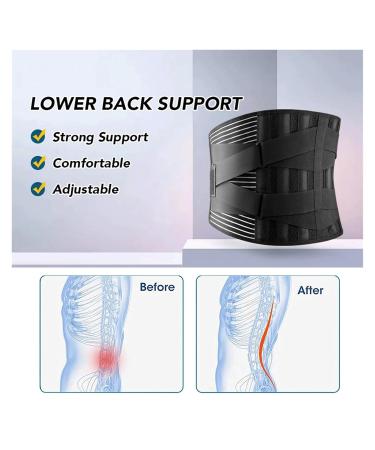 mdlian Adjustable Back Lumbar Support Belt - Orthopedic Brace for Spine Decompression Anti-Skid & Breathable - Size X-Large Color D | International Shipping Available - Buy Online on GoSupps.com