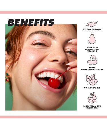 Lime Crime Wet Cherry Lip Gloss Extra Poppin - Cherry Scented Lightweight Plumping Gloss for Non-Sticky, Long-Lasting Shine - Vegan Makeup - Buy Online on GoSupps.com