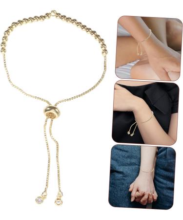 HAPINARY 10pcs Adjustable Bracelets Adjustable Cuff Bracelet Bracelets Aesthetic Bracelets for Girls Adjustable Decors Chic Wrist Jewelry Open Bracelets Beads Copper Preserve Color Golden 23X0.3cm - Buy Online on GoSupps.com