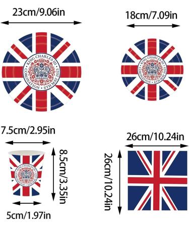 REMEK Coronation of King Charles III | Coronation of King Charles III Set Plates Napkins and Cups Union Jack for Coronation Parties Charles Commemorative Set Crown - 4-piece set - Buy Online on GoSupps.com