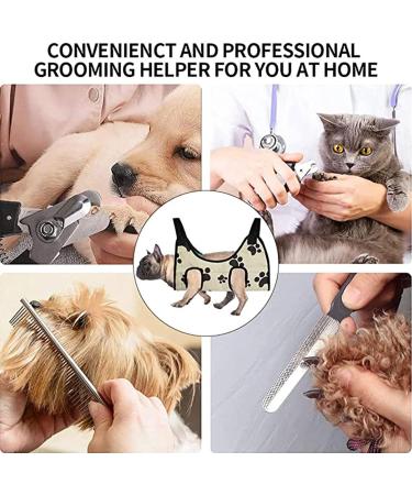Pet Grooming Helper Hammock Cat Dog Sling for Beauty | Breathable Pet Cat Hammock Restraint Bag for Small Medium Large Dogs and Cats Generic Paw Print Small - Buy Online on GoSupps.com
