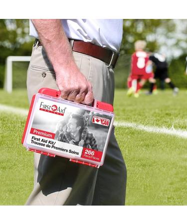 FIRST AID CENTRAL 266 Piece Premium First Aid Kit Red - Buy Online on GoSupps.com