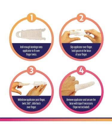 Snugfast Finger Tubular Gauze Bandage Dressing 1.5cm x 20m Roll | Convenient Applicator Included - Buy Online on GoSupps.com