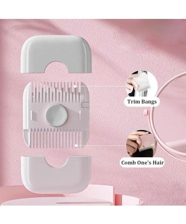 Split Ends Hair Trimmer for Women 2 in 1 Mini Portable Cute Hair Brush Detachable Dustproof Knob Adjustable Stainless Steel Slicer Hair Clipper Grey Hair Clippers - Buy Online on GoSupps.com