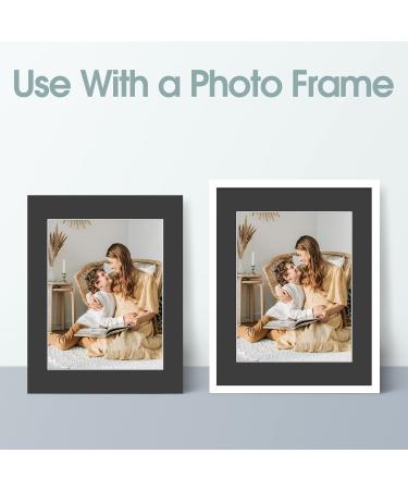 Golden State Art 11x14 Black Pre-Cut Picture Mats (10 Pack) - Acid Free, High Premier Bevel Cut with White Core for 8.5x11 Photos - Buy Online on GoSupps.com