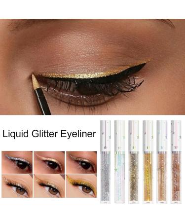 Liquid Glitter Eye Liners Glitter Liquid Eyeliners 6 Colors Eye Makeup Set Waterproof Eyeliner Color Set Long Lasting SmudgeProof Glitter Eyeliners Color Eyeliners for Women - Buy Online on GoSupps.com
