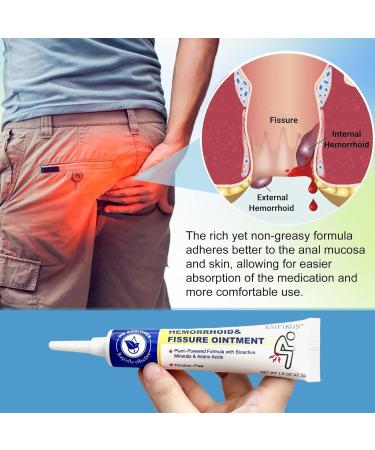 Hemorrhoid & Fissure Ointment Hemorrhoid Treatment 4% Lidocaine and Phenylephrine HCI Rapid Relief for Internal & External Hemorrhoids Soothes Pain Reduces Swelling Calms Itching Fast (42.5g) 1 Pack - Buy Online on GoSupps.com