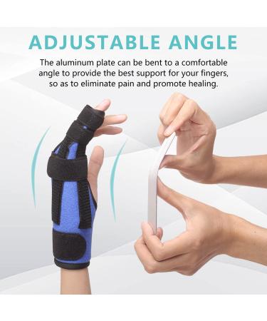 Fibee Boxer Fracture Splint - Adjustable Pinky Finger Brace for 4th/5th Finger - Metacarpal Support for Arthritis, Fractures, Mallet Finger - S/M Size - Buy Online on GoSupps.com