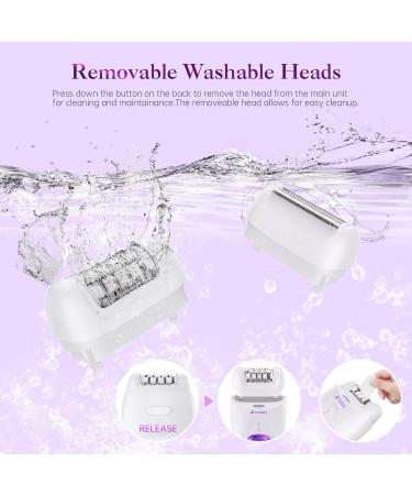 Electrical Epilator for Women - 2 in 1 with LED Light for Armpits Legs & Face - Electric Shaver & Epilator - Buy Online on GoSupps.com