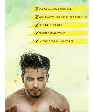 BEMT Neem Lemon Menthol Face Wash with Vitamin C & E Refreshing Cleansing Gel for All Skin Types Removes Dirt & Impurities Nourishes & Brightens Skin 50ml - Buy Online on GoSupps.com