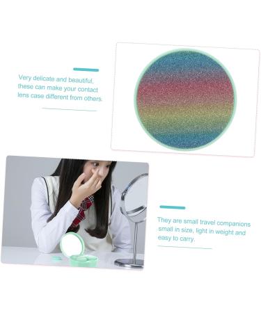 Solustrie Contact Lens Container Set - Colorful Portable Holder with Mirror | Eye-Catching Travel Applicator | Perfect for All Lens Types - 7.5x7.5x2.8cm - Buy Online on GoSupps.com