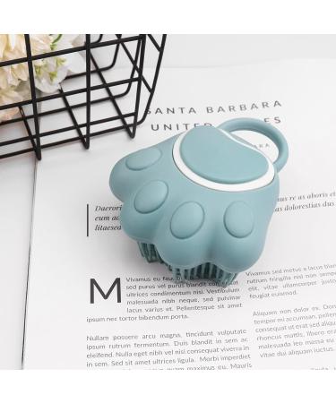 Silicone Cat Paw Shape Shower Scrubber with Gel Dispenser - Blue - Buy Online on GoSupps.com