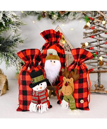 Wosieue 3 PCS Christmas Candy Bags Bags Gift Bags for Festivals and Decorations Super Cute - Buy Online on GoSupps.com