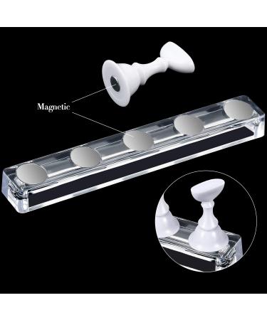 Blulu 2 Set Acrylic Nail Design Practice Stands - Magnetic Nail Holders & 96 Adhesive Putty for DIY Fingernail Display - Buy Online on GoSupps.com