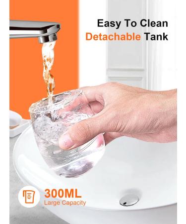 Buy Cordless Water Dental Flosser - Portable Rechargeable Oral Irrigator 300ML Tank 4 Modes 5 Tips - Ideal for Travel & Home (White - Buy Online on GoSupps.com