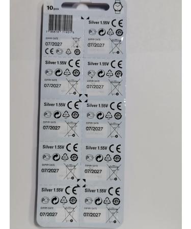 Renata Mercury Free 393 SR754W Watch Battery - Swiss Made 1.55V - Pack of 10 | International Shipping - Buy Online on GoSupps.com