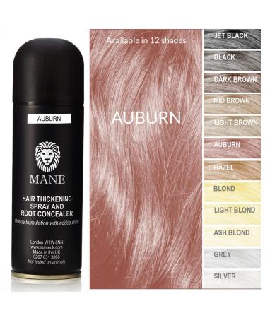 MANE Hair Thickening Fiber Spray (200 ml Auburn) 6.76 Fl Oz (Pack of 1) Auburn - Buy Online on GoSupps.com