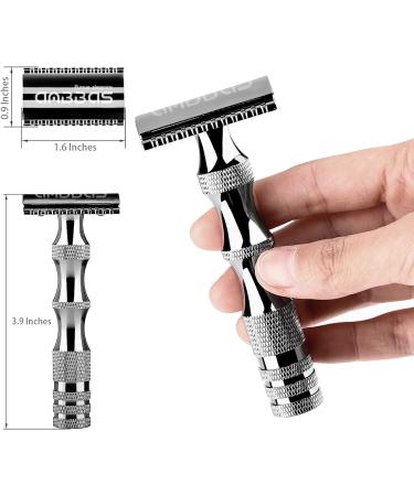 Absbas Travel Shaving Set | Vegan Brush Safety Razor & Wash Bag - 3in1 Kit for Men | Close Shave for Beginners | International Shipping - Buy Online on GoSupps.com