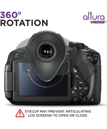 Altura Photo Rubber Eyecup for Canon EOS 90D 80D 77D 70D Rebel T7 T7i T6i T6s SL2 SL3 DSLR Cameras - Buy Online on GoSupps.com