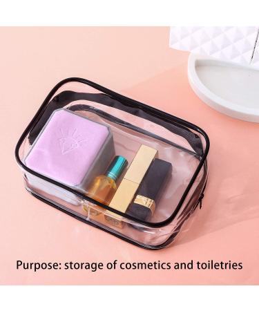 5 Transparent Cosmetic Pockets | Portable PVC Makeup Bag with Zipper | Travel Organizer & Bathroom Essential (18 cm x 12 cm) - Buy Online on GoSupps.com