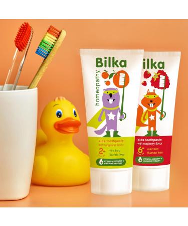 Buy Bilka Homeopathy Toothpaste for Children (2+ Years) - Fluoride-Free Sugar-Free Xylitol Mandarin Flavor - 50ml - Buy Online on GoSupps.com