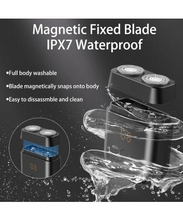 Electric Razor for Men Type-C Rechargeable Mini Electric beard Shaver with LCD Display Cordless Mens Rotary Razor IPX7 Waterproof Wet and Dry Shaver for Home and Travel use Easy to Clean & Carry - Buy Online on GoSupps.com
