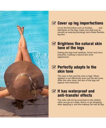 Leg Makeup Lotion Body Foundation Full Coverage All Over Complexion PerfectorConceals Imperfections Waterproof&LongLasting&SweatProof 1 - Buy Online on GoSupps.com