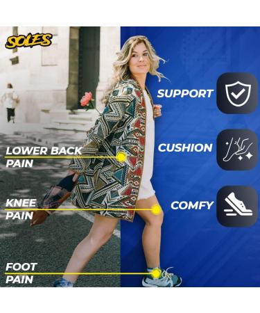 Plantar Fasciitis Insoles for Men & Women - High Arch Support, Orthotic Shoe Inserts for Plantar Fasciitis Relief - L Size (Men 11-12.5 | Women 12-13.5) - Buy Online on GoSupps.com