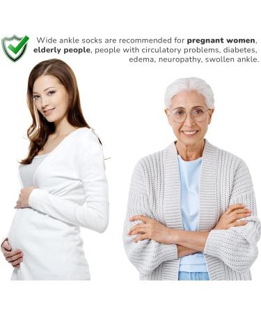 Cosyfeel Women Loose Diabetic Socks | 4-Pack Neuropathy Ankle Socks for Ladies | Super Soft Eco-Friendly Bamboo Material | Durable with Seamless Toe | Multicolour Patterns | 4 Seasons 7-9 1/2 NAVY BLUE - Buy Online on GoSupps.com