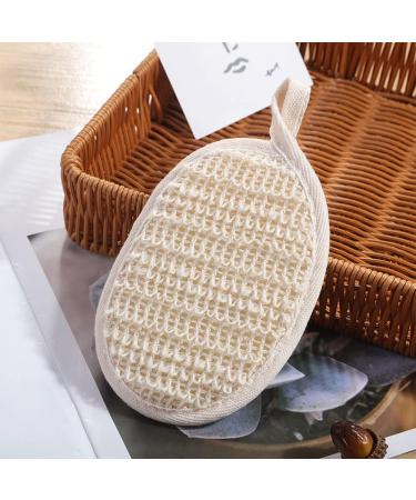 4 Pcs Natural Loofah Sponge Exfoliating Shower Pad for Men and Women - Luffa Scrubber Brush for Bath, Shower, Spa - Buy Online on GoSupps.com