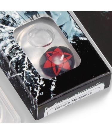 Buy Colored Red Sharingan Contact Lenses 'Sasuke Mengkyu' - Top Quality for Carnival & Halloween | Free Lens Tank | -3.00 Diopters - Buy Online on GoSupps.com