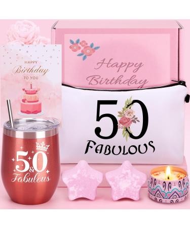 50th Birthday Pamper Gifts for Women 50th Unique Birthday Hampers for Her Birthday Present for Women 50 Year Old Lady Birthday Gifts Birthday Basket Gifts for Mum Friend Sister Bestie Turning 50 D 50th Birthday