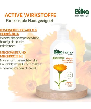 Bilka Lifestyle Intimate cream wash with calendula chamomile and tea tree extract intimate soap for protection moisture with soothing effect 200 ml - Buy Online on GoSupps.com