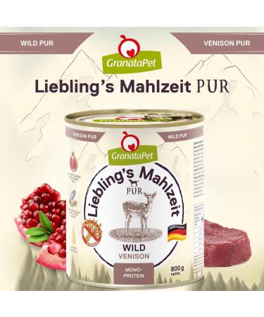 Granatapet Darling's Meal Wild - High Meat Content Wet Dog Food Grain & Sugar Free 6 x 800g Pack - Buy Online on GoSupps.com